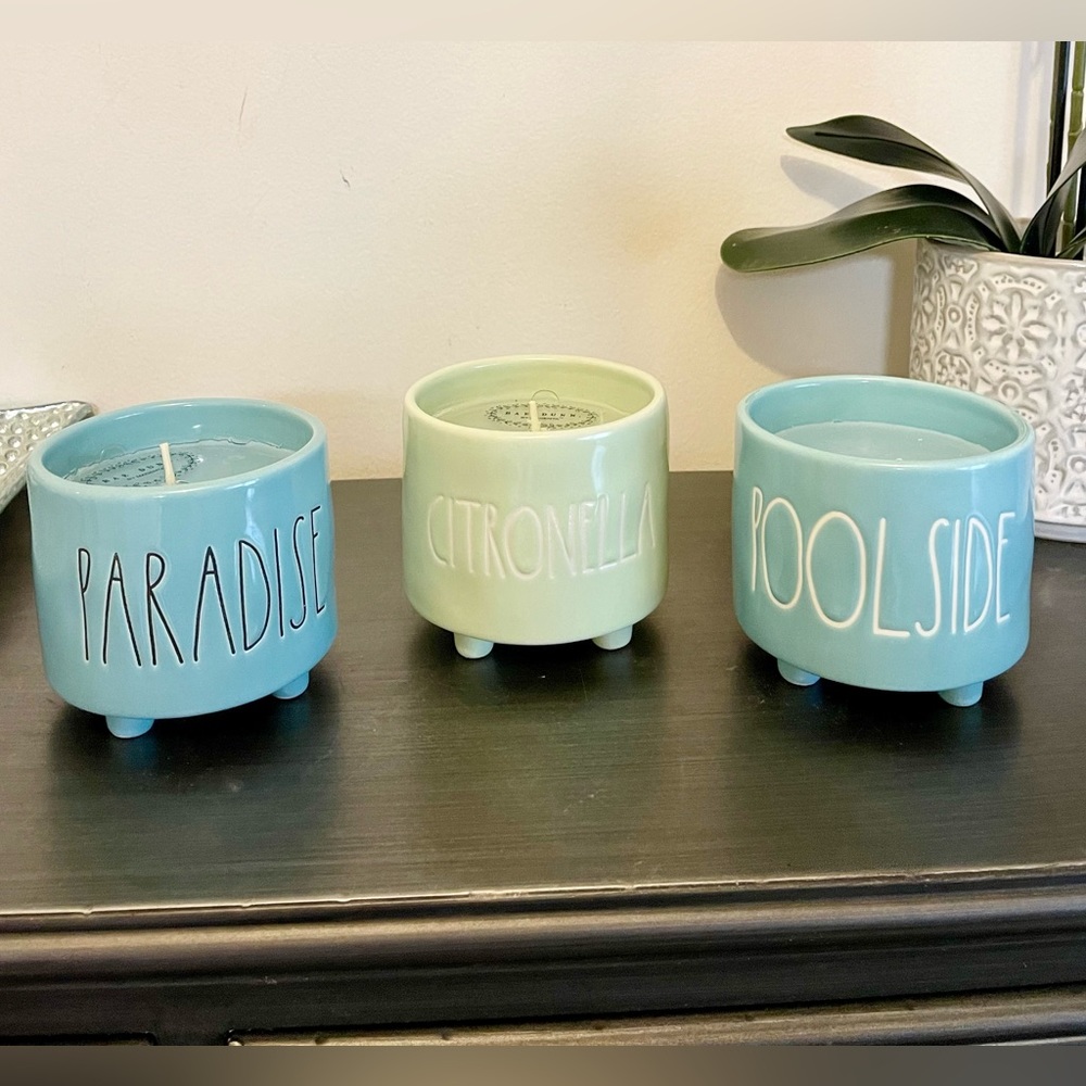 Rae Dunn Set of 3 Footed Candles
